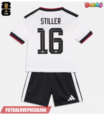 Lacne Dětský Futbalové dres Nemecko Angelo Stiller #16 MS 2026 Krátky Rukáv - Domáci (+ trenírky)